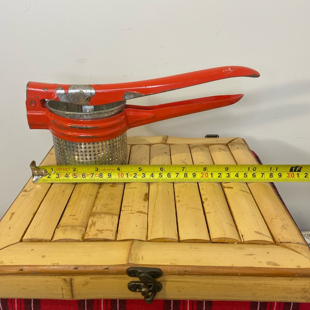Vintage Red Potato Ricer - Picture 6 of 7